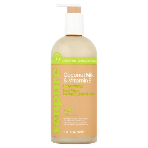 Renpure Coconut Milk & Vitamin E Moisturizing Body Wash, 24 fl oz