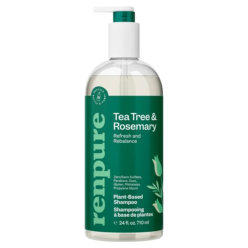Renpure Tea Tree & Rosemary Plant-Based Shampoo, 24 fl oz