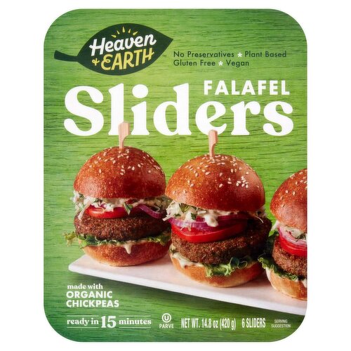 Heaven & Earth Falafel Sliders, 6 count, 14.8 oz