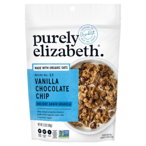 Purely Elizabeth Recipe No. 23 Vanilla Chocolate Chip Ancient Grain Granola, 12 oz