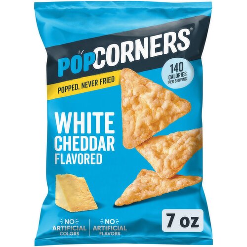 PopCorners Popped-Corn Snacks White Cheddar Flavored 7 Oz