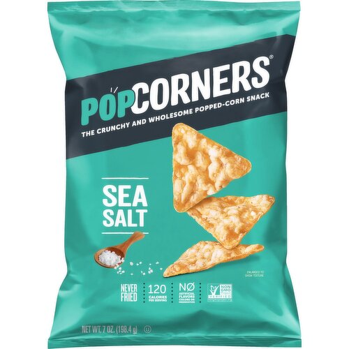 PopCorners The Crunchy And Wholesome Popped-Corn Snack Sea Salt 7 Oz