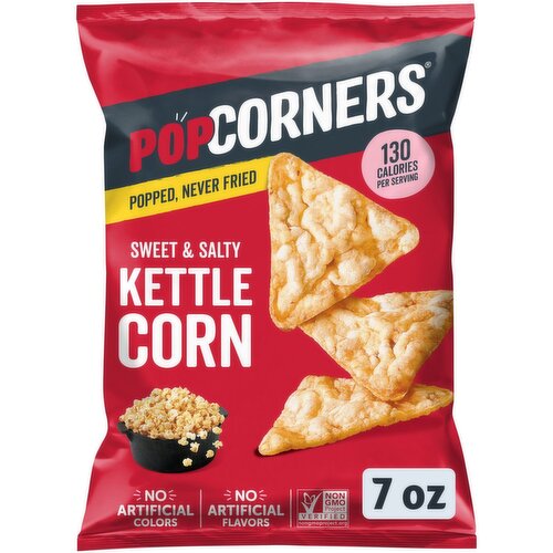 PopCorners Kettle Corn Popped-Corn Snacks Sweet & Salty 7 Oz