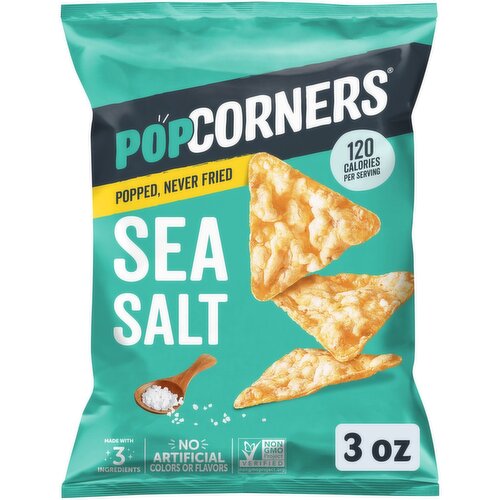 PopCorners Popped-Corn Snacks Sea Salt 3 Oz