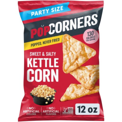 Popcorners Popped-Corn Snacks Sweet & Salty Kettle Corn 12 Oz