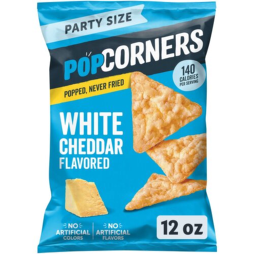 PopCorners Popped-Corn Snacks White Cheddar Flavored 12 Oz