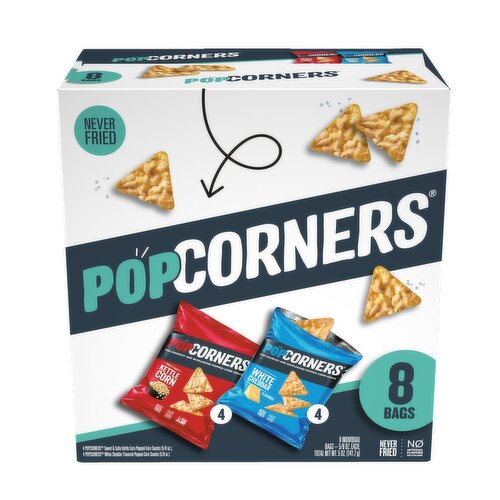 PopCorners The Crunchy And Wholesome Popped-Corn Snack Variety 5/8 Oz, 8 Count