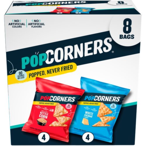 PopCorners Popped-Corn Snacks Variety Pack 5/8 Oz, 8 Count