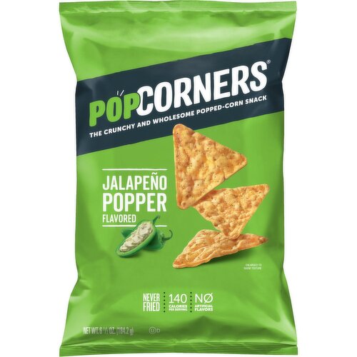 PopCorners The Crunchy And Wholesome Popped-Corn Snack Jalapeno Popper Flavored 6 1/2 Oz