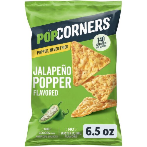 PopCorners Popped-Corn Snacks Jalapeno Popper Flavored 6 1/2 Oz