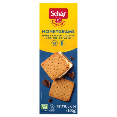 Schär Honey Kisses Cookies Gluten-Free Honeygrams, 5.6 oz 