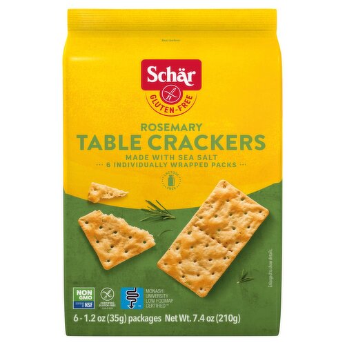 Schär Gluten Free Rosemary Table Crackers, 1.2 oz, 6 count