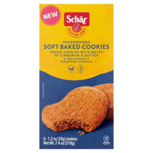 Schär Gluten-Free Snickerdoodle Soft Baked Cookies, 1.2 oz, 6 count