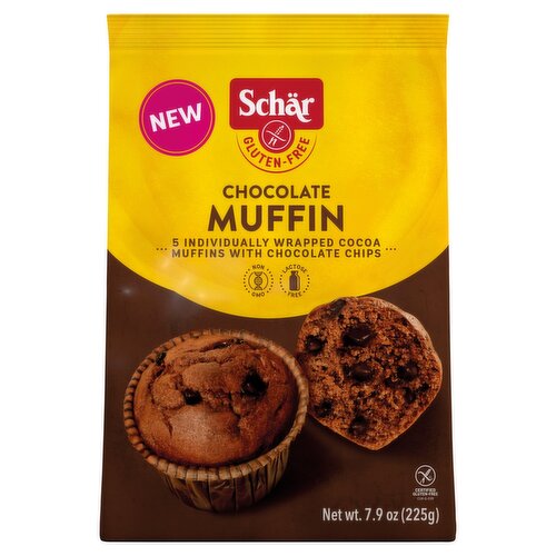 Schär Gluten-Free Chocolate Muffin, 5 count, 7.9 oz