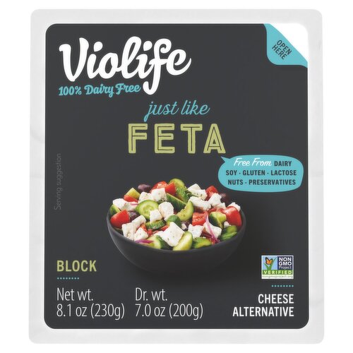 Violife Just Like Feta Block Cheese Alternative, 8.1 oz