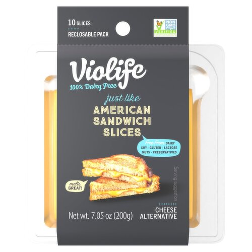 Violife Just like American Cheese Slices, Dairy-Free Vegan, 7.05 oz