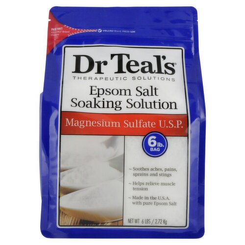 Dr Teal's Epsom Salt Soaking Solution, 6 lbs