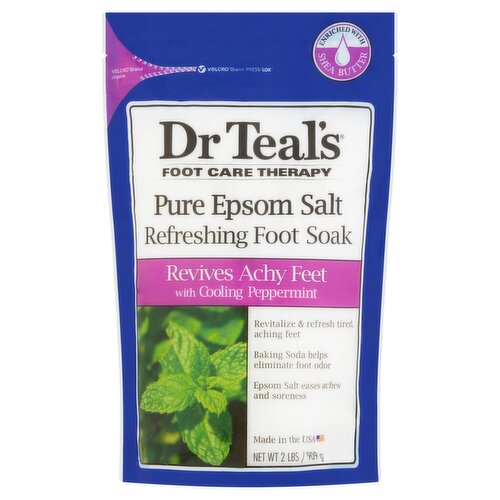 Dr. Teal's Foot Care Therapy Pure Epsom Salt Refreshing Foot Soak, 2 lb