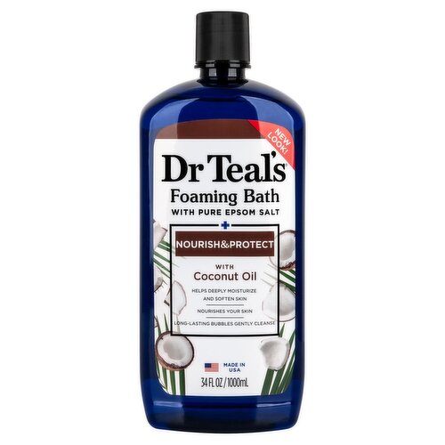 Dr Teal's Nourish & Protect Foaming Bath with Pure Epsom Salt, 34 fl oz