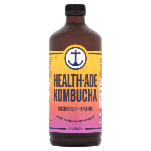 Health-Ade Kombucha Passion Fruit Tangerine Probiotic Tea, 48 fl oz