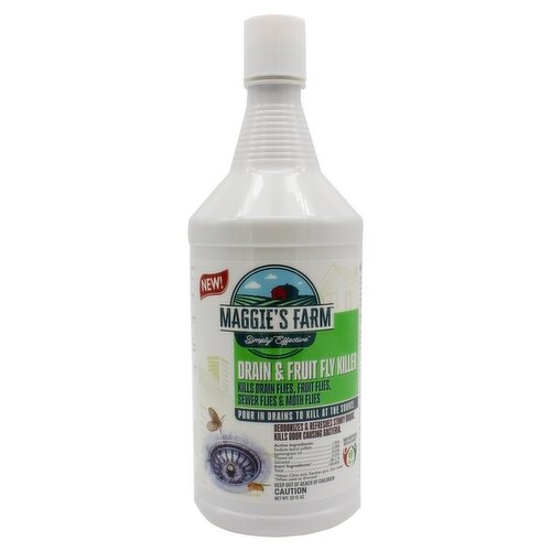 Maggie's Farm Simply Effective Drain & Fruit Fly Killer, 32 fl oz