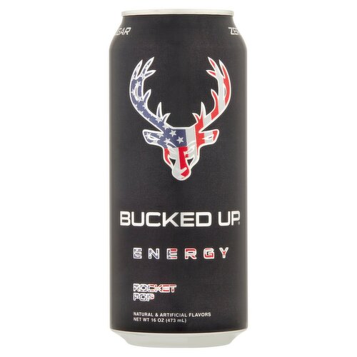 Bucked Up Rocket Pop Energy Drink, 16 oz