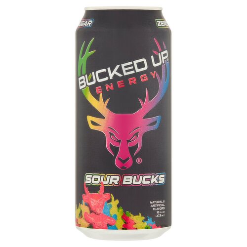 Bucked Up Sour Bucks Energy Drink, 16 fl oz