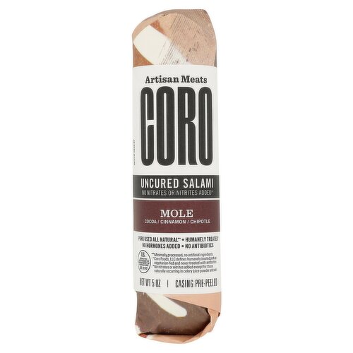 Coro Mole Uncured Salami, 5 oz