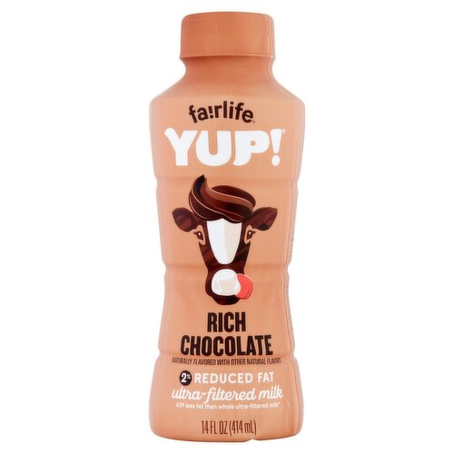 Fairlife Yup! Rich Chocolate 2% Reduced Fat Ultra-Filtered Milk, 14 fl oz