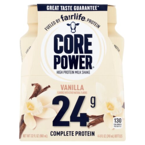 Core Power Vanilla High Protein Milk Shake, 8 fl oz, 4 count
