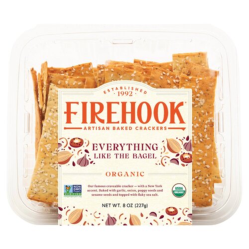 Firehook Everything Like the Bagel Organic Artisan Baked Crackers, 8 oz
