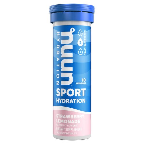 Nuun Strawberry Lemonade Sport Hydration Dietary Supplement, 10 count