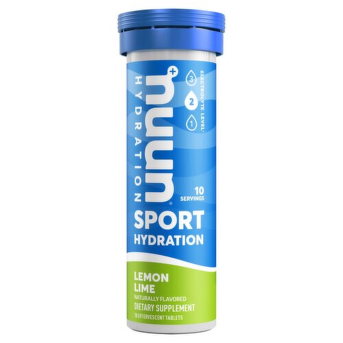 Nuun Sport Hydration Lemon Lime Dietary Supplement, 10 count