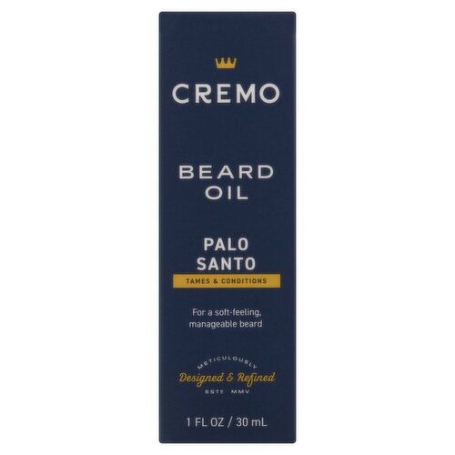 Cremo Palo Santo Tames & Conditions Beard Oil, 1 fl oz