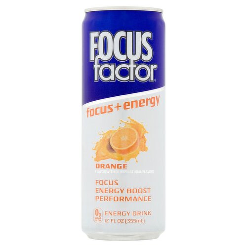 Focus Factor Focus+Energy Orange Energy Drink, 12 fl oz