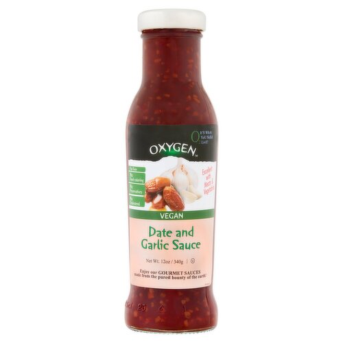 Oxygen Vegan Date and Garlic Sauce, 12 oz