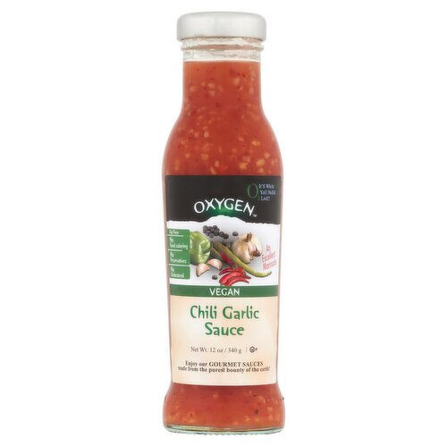 Oxygen Vegan Chili Garlic Sauce, 12 oz