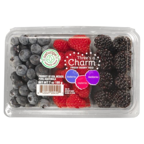 Naturipe Farms® Three’s a Charm Berry Trios - Blueberries, Raspberries, Blackberries