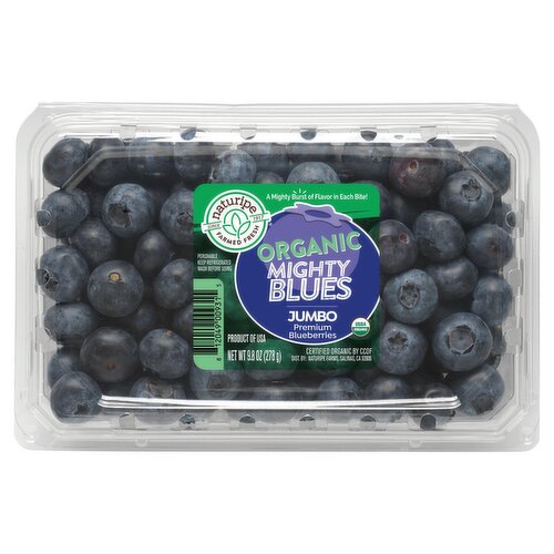 Naturipe Organic Mighty Blues Jumbo Premium Blueberries, 9.8 oz