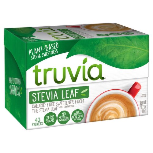 Truvia Stevia Leaf Calorie-Free Sweetener, 40 count, 2.82 oz