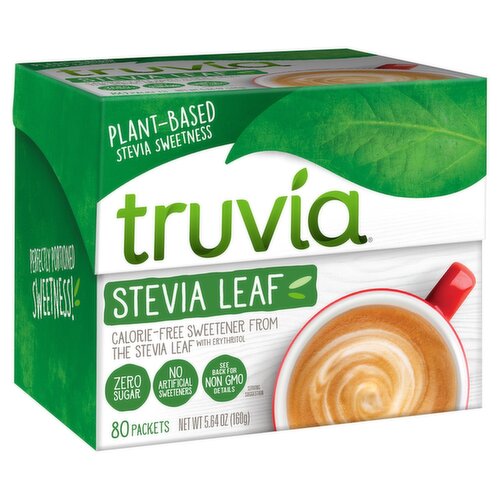 Truvía Stevia Leaf Calorie-Free Sweetener, 80 count, 5.64 oz