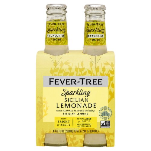 Fever-Tree Sicilian Lemonade Sparkling, 6.8 fl oz, 4 count