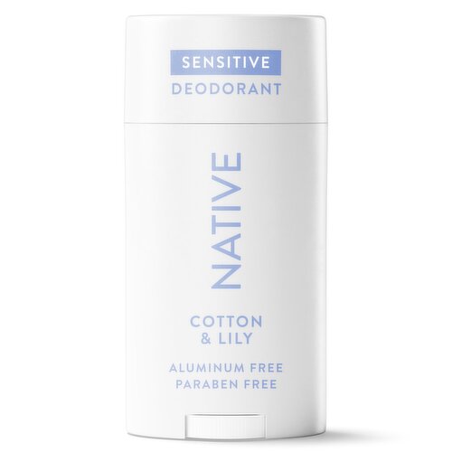Native Sensitive Deodorant For Women, Aluminum Free Deodorant Stick, Cotton & Lily, 2.65oz
