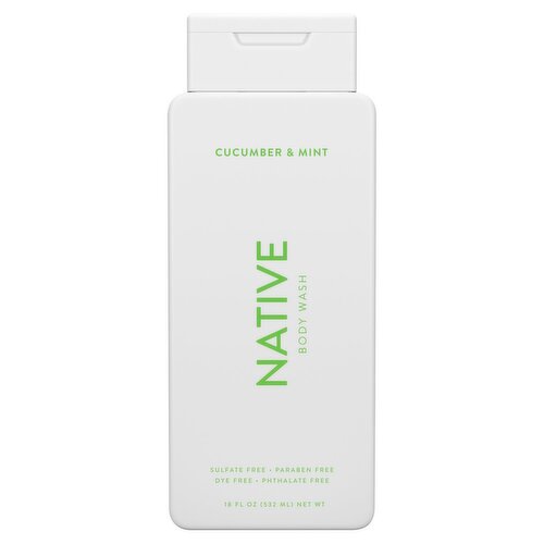 Native Cucumber & Mint Body Wash, 18 fl oz