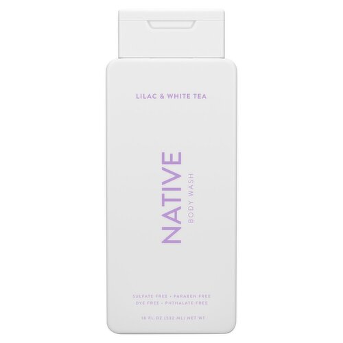 Native Lilac & White Tea Body Wash, 18 fl oz