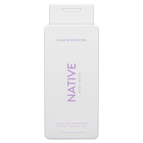 Native Lilac & White Tea Body Wash, 18 fl oz