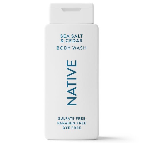 Native Body Wash, Sea Salt & Cedar, Sulfate Free, for Women and Men, 18 fl oz
