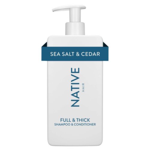 Native Sea Salt & Cedar Hair 2 in 1 Full & Thick Shampoo & Conditioner, 16.5 fl oz