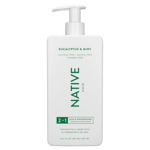 Native Eucalyptus & Mint Hair 2 in 1 Scalp Refreshing Shampoo & Conditioner, 16.5 fl oz