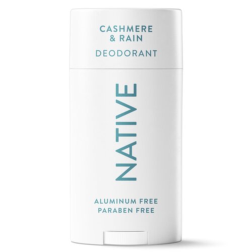 NATIVE ALUMINUM FREE DEODORANT FOR MEN, 72 HOUR SOLID DEODORANT STICK, CASHMERE & RAIN, 2.65oz